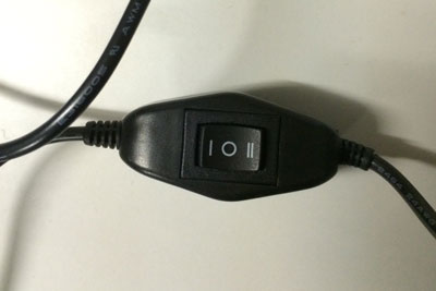 USB手袋 温度調整スイッチ